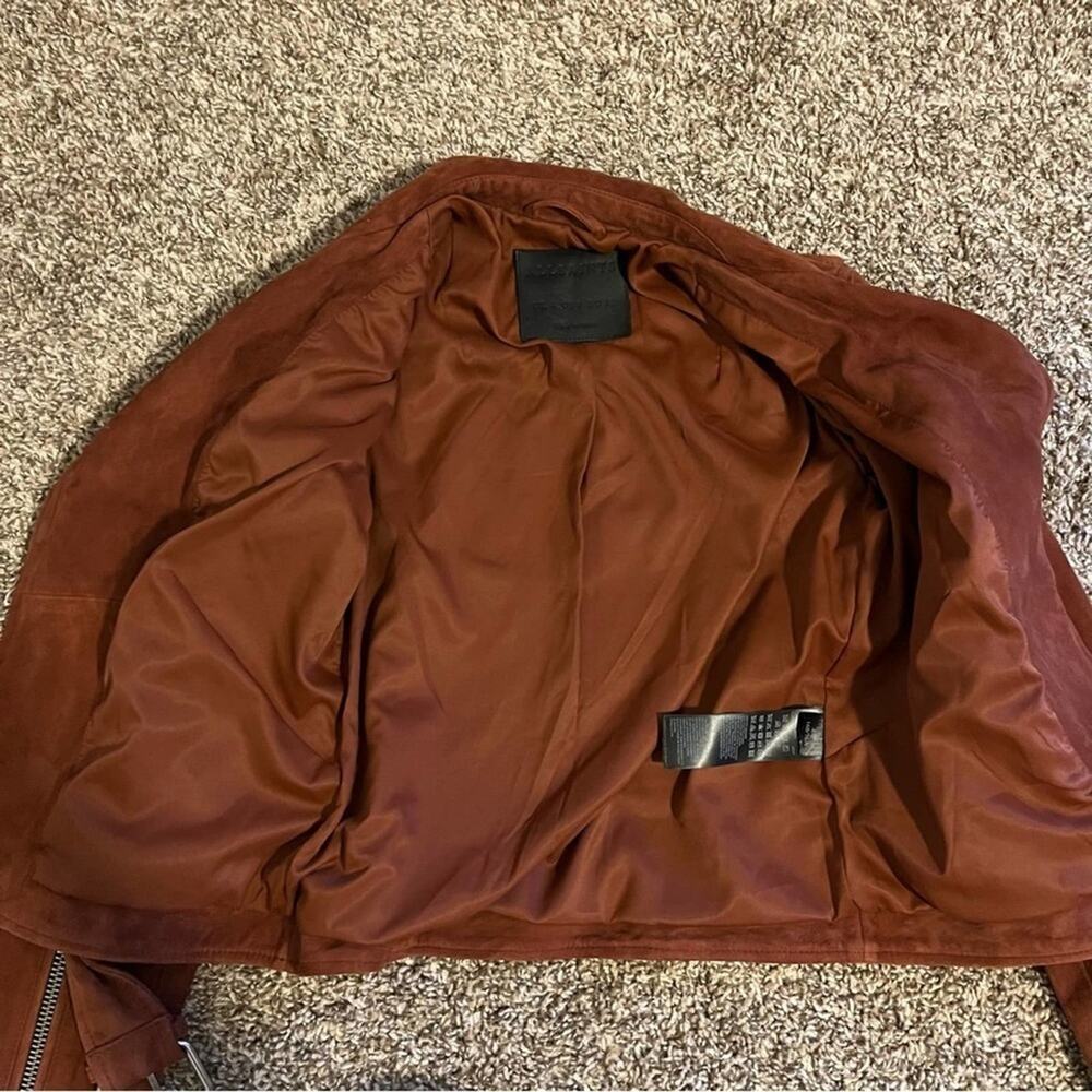 ALLSAINTS Balfern Suede Biker Jacket - Picture 10 of 15